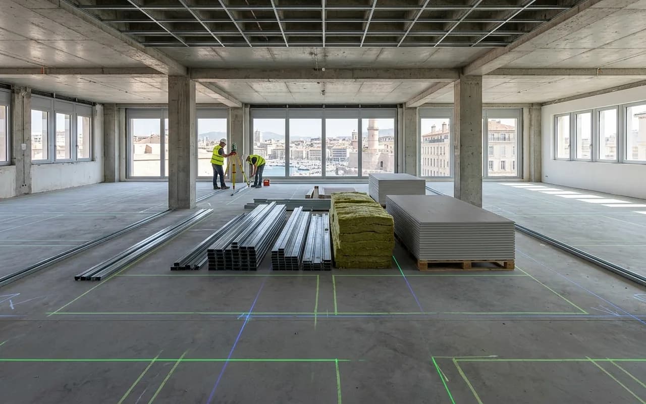 Placo & plâtrerie — chantier réalisé par RAISBAT